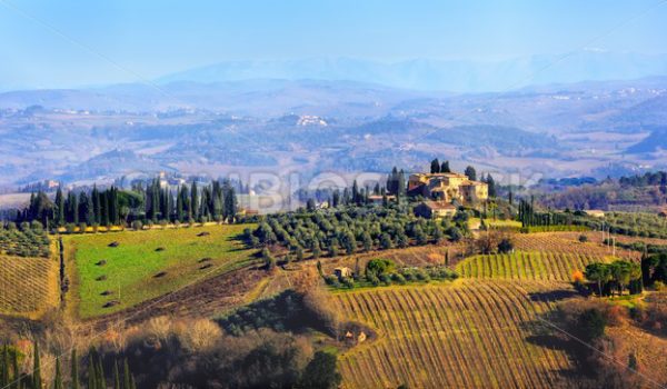 Country landscape in Tuscany, Italy - GlobePhotos - royalty free stock images