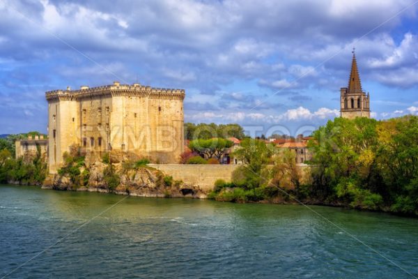 Tarascon castle on the Rhone river, France - GlobePhotos - royalty free stock images