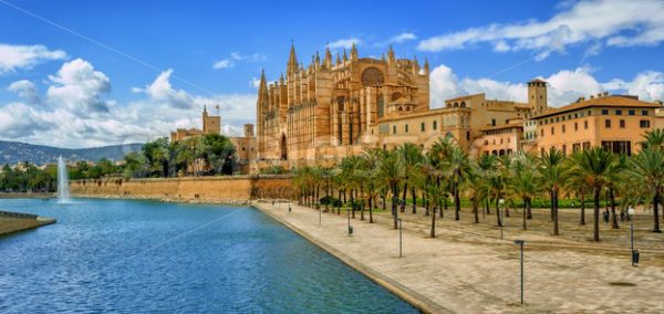 La Seu, the gothic medieval cathedral of Palma de Mallorca, Spain - GlobePhotos - royalty free stock images