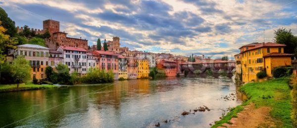 Panoramic view of Bassano del Grappa, Italy - GlobePhotos - royalty free stock images