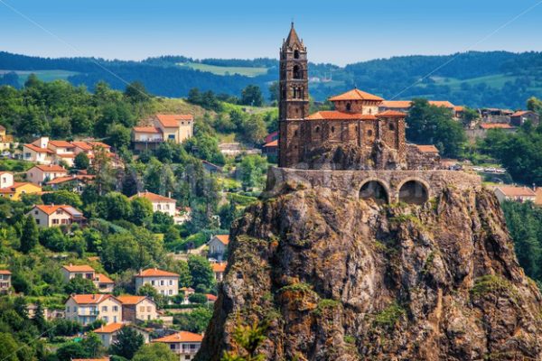 Saint Michel d’Aiguilhe Chapel in Le Puy en Velay, France - GlobePhotos - royalty free stock images