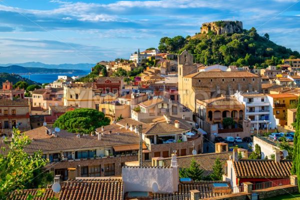 Begur Old Town and Castle, Costa Brava, Catalonia, Spain - GlobePhotos - royalty free stock images