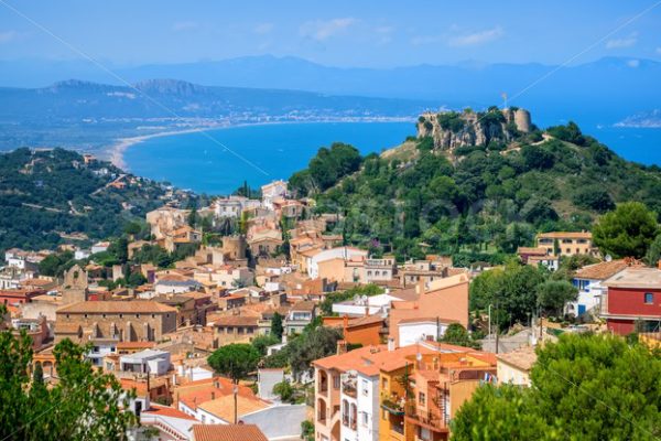 Begur Old Town and Castle, Costa Brava, Spain - GlobePhotos - royalty free stock images