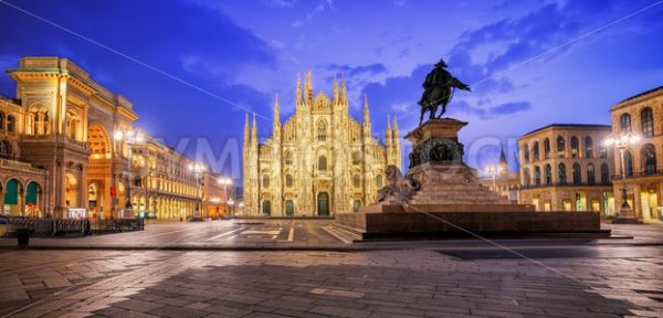 Milan Cathedral and the Galleria on piazza Duomo, Italy - GlobePhotos - royalty free stock images