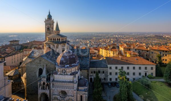 Panorama of Bergamo Old Town, Italy - GlobePhotos - royalty free stock images