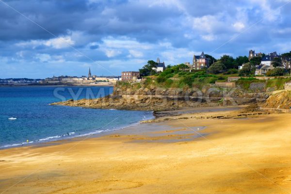 Brittany atlantic coast with St Malo and Dinard towns - GlobePhotos - royalty free stock images