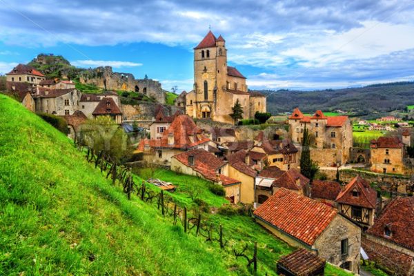 Saint-Cirq-Lapopie, one of the most beautiful villages of France - GlobePhotos - royalty free stock images