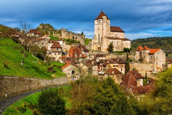 Saint-Cirq-Lapopie, one of the most beautiful villages of France - GlobePhotos - royalty free stock images