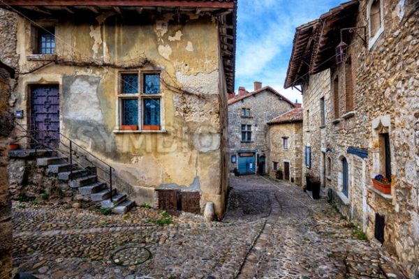 Perouges, a medieval old town near Lyon, France - GlobePhotos - royalty free stock images