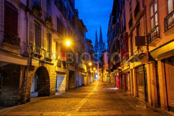 Bayonne Old Town center at early morning, France - GlobePhotos - royalty free stock images