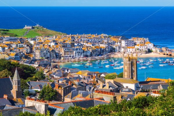 St Ives, a popular seaside town and port in Cornwall, England - GlobePhotos - royalty free stock images