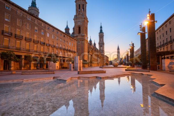 Zaragoza city in early morning light, Spain - GlobePhotos - royalty free stock images