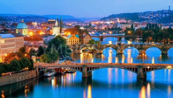 Prague city, bridges over Vltava river, Czech Republic - GlobePhotos - royalty free stock images