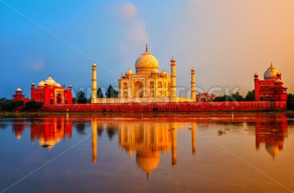 Taj Mahal, Agra, India, on sunset - GlobePhotos - royalty free stock images