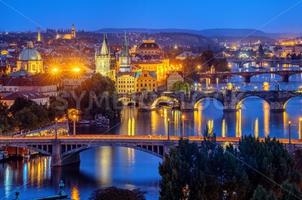 Prague city, bridges over Vltava river, Czech Republic - GlobePhotos - royalty free stock images