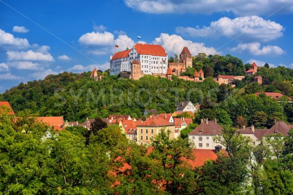 Landshut, historical Burg Trausnitz castle and Old Town, Bavaria, Germany - GlobePhotos - royalty free stock images