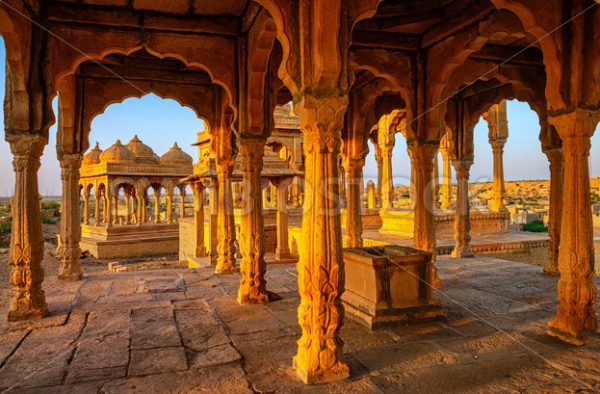 Bada Bagh tombs in Jaisalmer, Rajasthan, India - GlobePhotos - royalty free stock images