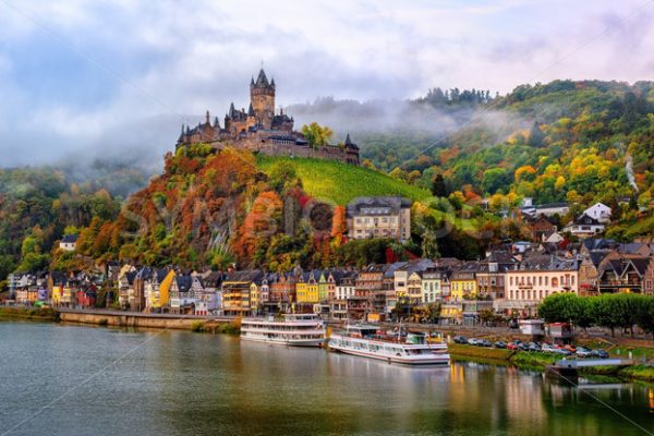 Cochem, a beautiful historical town on romantic Moselle river, Germany - GlobePhotos - royalty free stock images