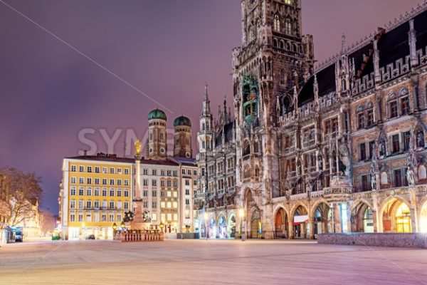 Munic Old town, Bavaria, Germany, in the night - GlobePhotos - royalty ...