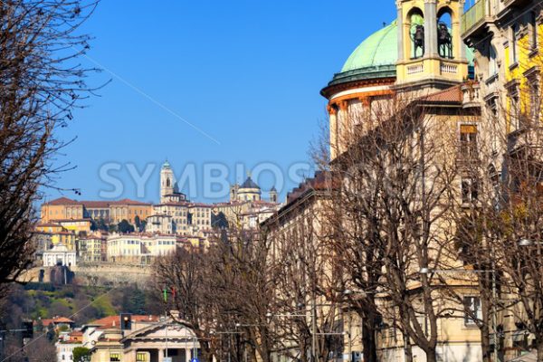 Old Town of Bergamo, Lombardy, Italy - GlobePhotos - royalty free stock images