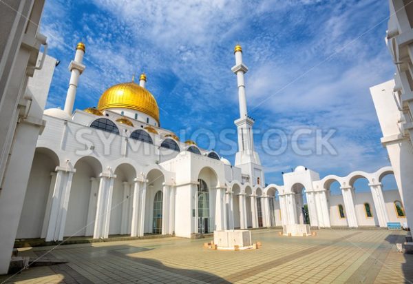 Astana, Kasakhstan, golden domes and minarets of Nur Astana mosque - GlobePhotos - royalty free stock images