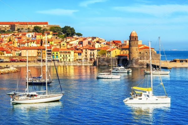 Collioure, France, a popular resort town on Mediterranean sea - GlobePhotos - royalty free stock images