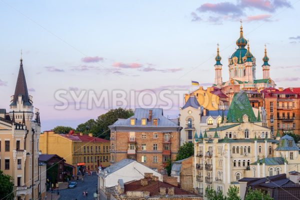 Kiev, Ukraine, Andriyivskyy Descent street in the Old town - GlobePhotos - royalty free stock images