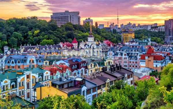 Kiev, Ukraine, Vozdvyzhenka Barrio in historical city center - GlobePhotos - royalty free stock images