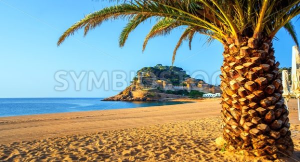 Panoramic view of Tossa de Mar, a popular resort town on Costa Brava, Spain - GlobePhotos - royalty free stock images