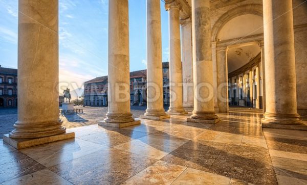 Piazza del Plebiscito square, Naples, Italy - GlobePhotos - royalty free stock images