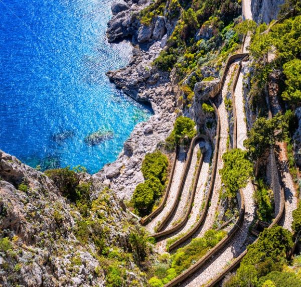 Via Krupps, Capri island, Italy - GlobePhotos - royalty free stock images