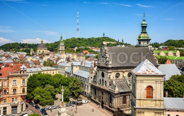 Lviv historical ctiy center, Ukraine - GlobePhotos - royalty free stock images