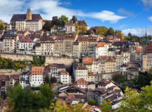 Fribourg medieval hilltop Old town, Switzerland - GlobePhotos - royalty free stock images