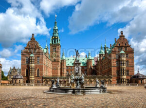 Historical Frederiksborg castle in Hillerod, Denmark