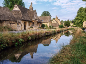 Lower Slaughter village in Cotswolds, England - GlobePhotos - royalty free stock images