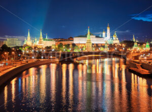 Moscow Kremlin at night, Russia - GlobePhotos - royalty free stock images