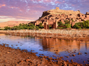 Panoramic view of Ksar Ait Benhaddou, Morocco