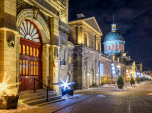 The Bonsecours street in the Old town of Montreal city, Canada