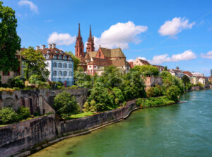 The Old Town of Basel, Switzerland, on a summer day