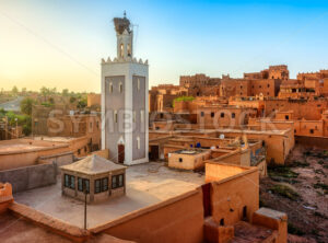 Traditional clay kasbahs and houses in Ouarzazate city, Morocco - GlobePhotos - royalty free stock images